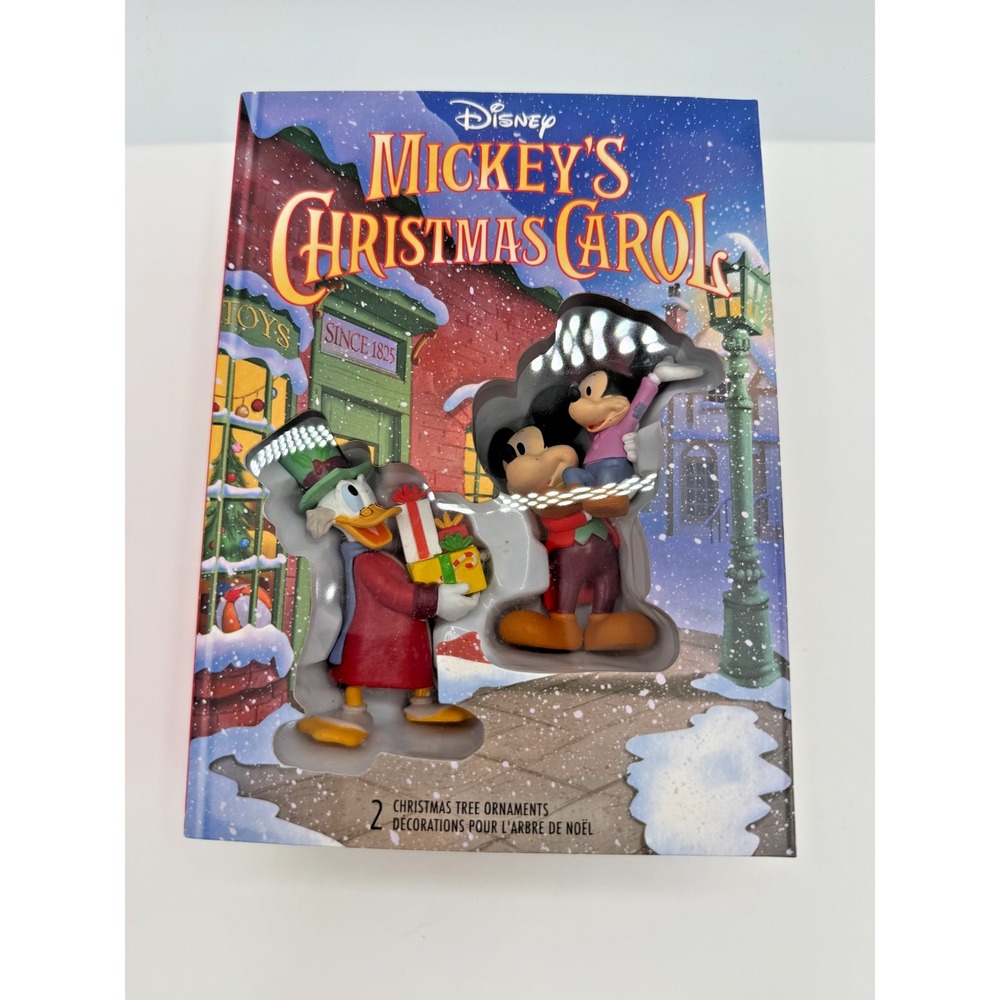 Hallmark Disney Mickey's Christmas Carol Scrooge &‎ Mickey 2pc Ornament Set